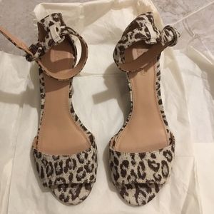 JCrew Leopard Wedges